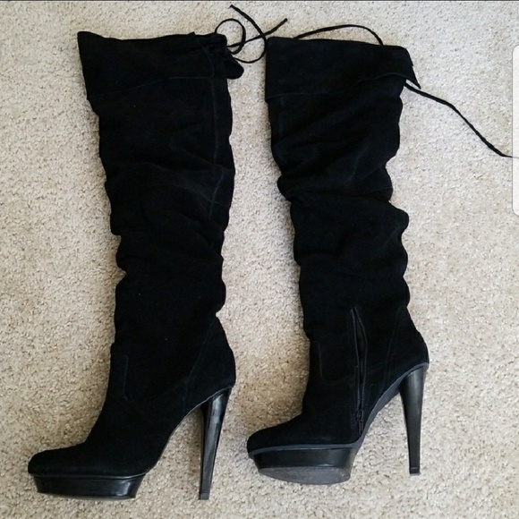Steve Madden Xenon knee high fold over boots - Picture 3 of 4